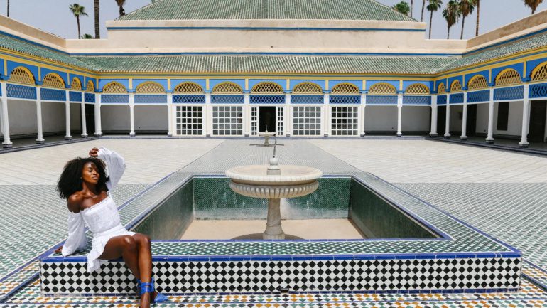 Bahia Palace courtyard in Marrakech