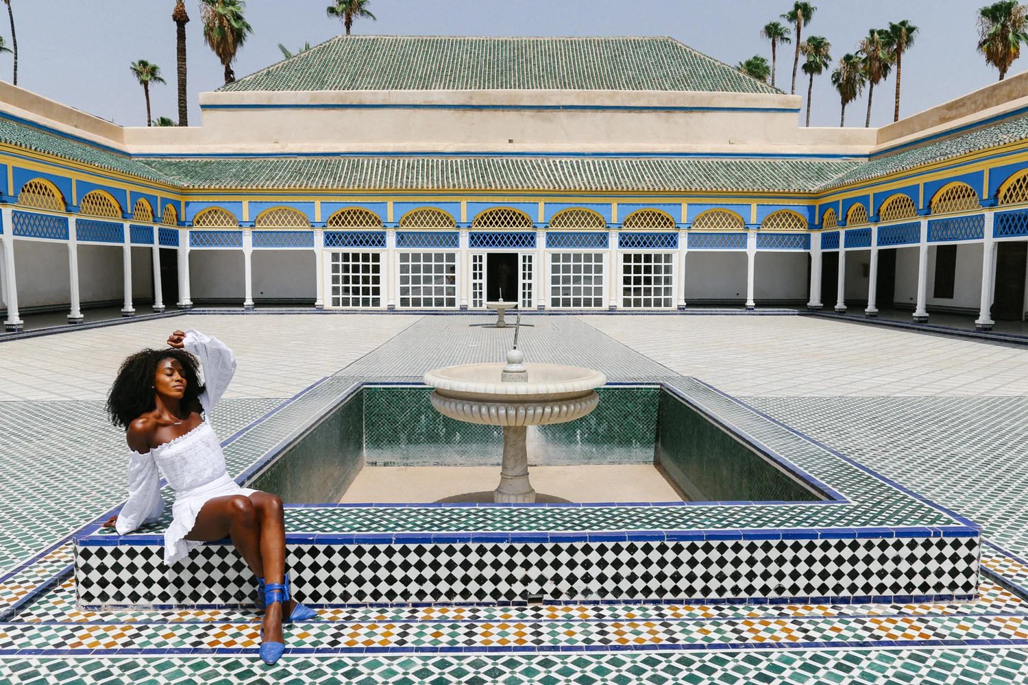 Bahia Palace courtyard in Marrakech