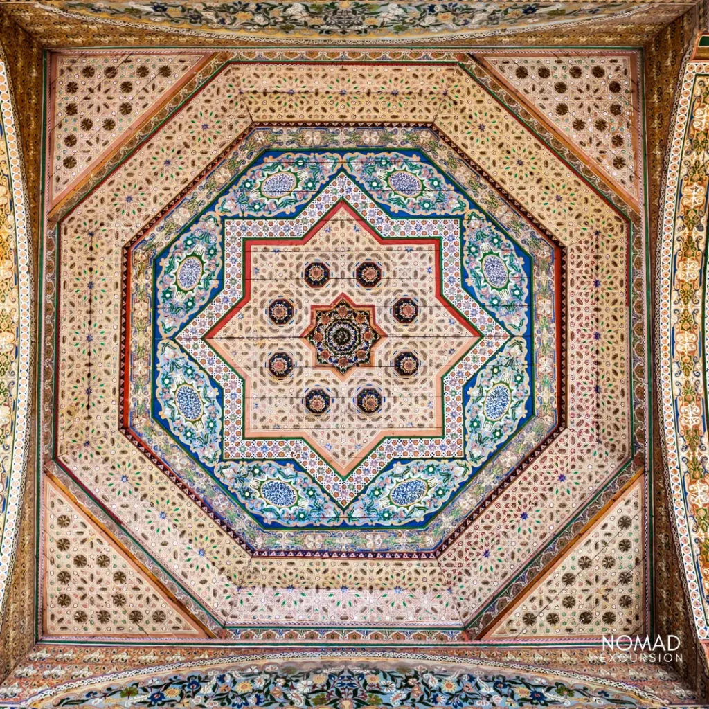 Bahia Palace ceiling with geometric painted detail